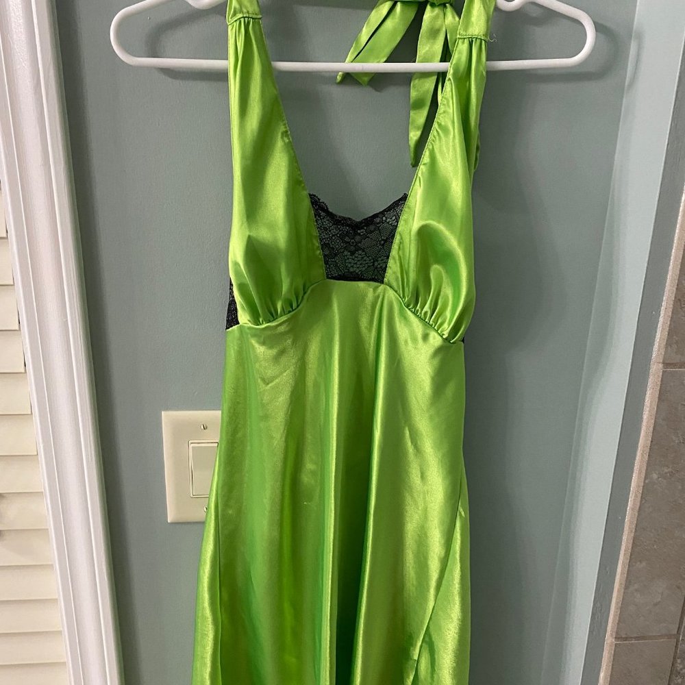 Frederick's of Hollywood Green Satin Sleepwear